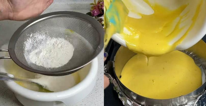 Простий полуничний торт на бісквітних коржах