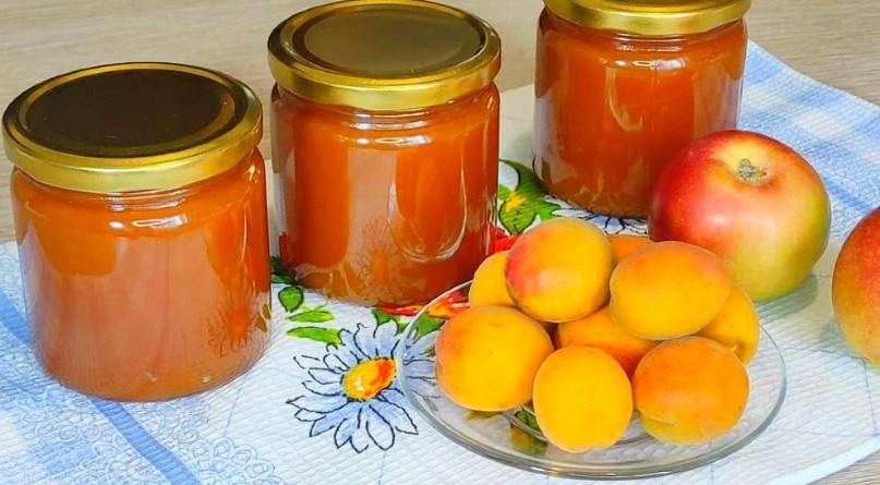 Густе абрикосово-яблучне повидло
