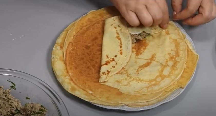 Млинці з м'ясом. Давно шукала секрет смачної начинки