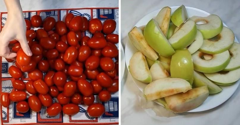 Мариновані помідори з яблуками: рецепт без оцту
