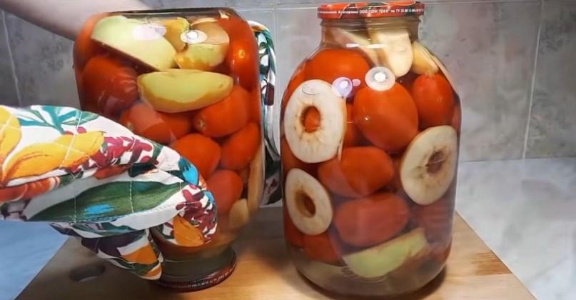 Мариновані помідори з яблуками: рецепт без оцту