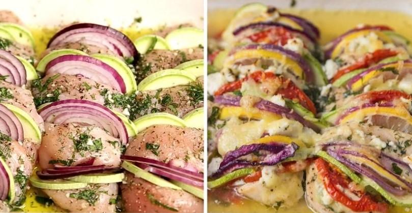Куряча грудка по-грецьки з часником