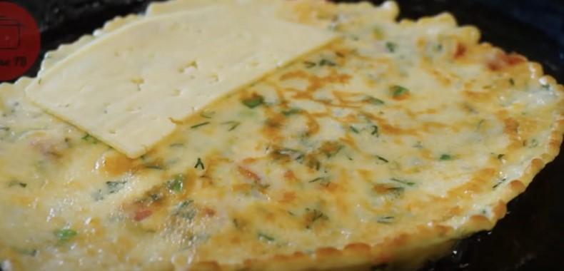 Млинці з сиром та овочами. Швидка та смачна вечеря
