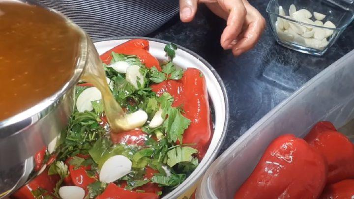 Чудова закуска. Маринований червоний перець