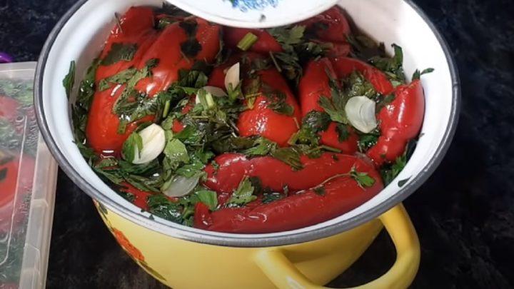 Чудова закуска. Маринований червоний перець
