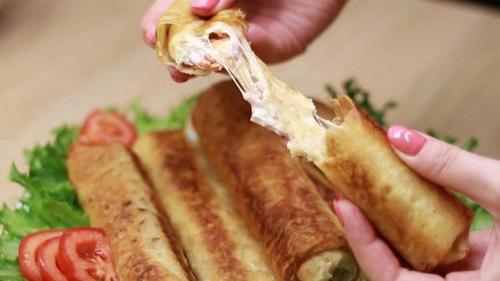 Лаваш з сирною начинкою на сковороді. Ну дуже смачно