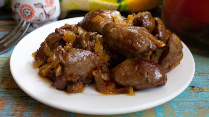 Курячі серця на сковороді