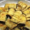 Сирно-часникові баклажанові рулетики