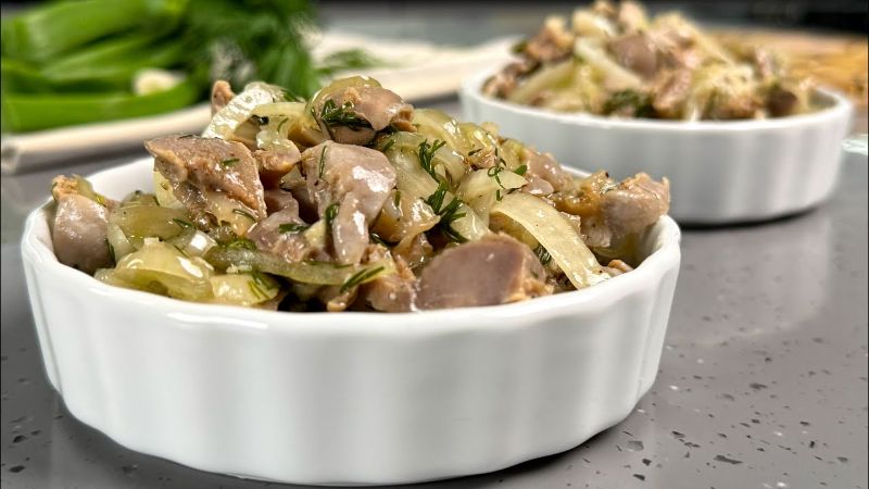 Мариновані курячі шлунки