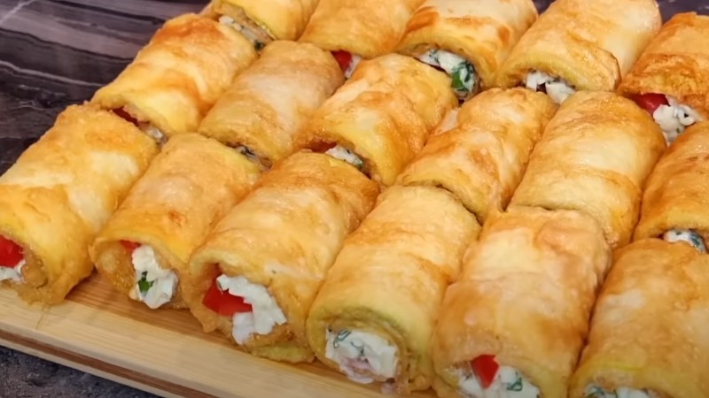 Кабачкові рулетики з начинкою