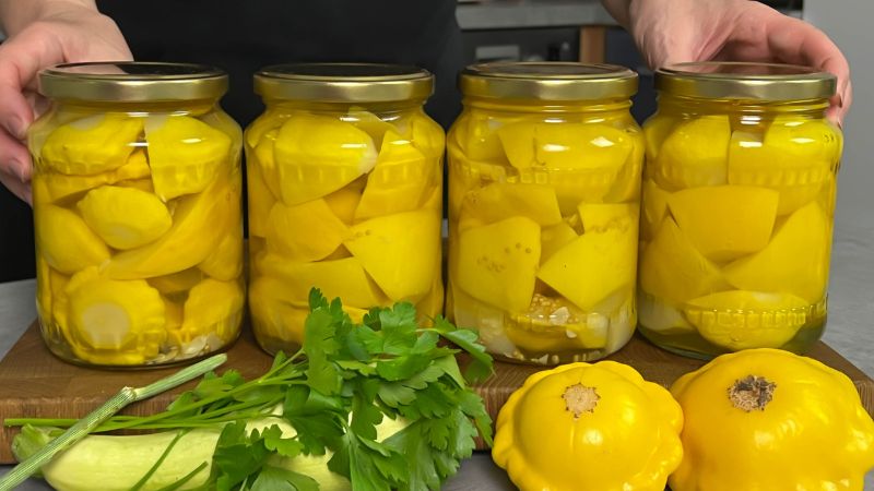 Мариновані патисони по-фінськи на зиму
