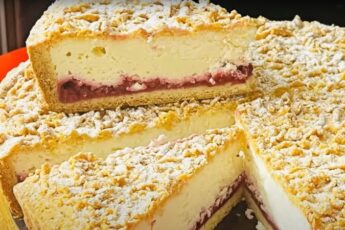 Солодкий пиріг з малиною та сиром