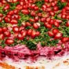 Приготування салату Губернаторський з буряком, куркою та сиром